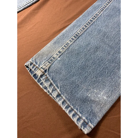 KEY Blue Straight Jeans Waist 30 Distressed Vintage Denim - Picture 6 of 9